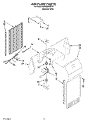AIR FLOW PARTS Diagram and Parts List for KSRG25FKST19  KitchenAid Refrigerator