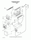 ICEMAKER PARTS Diagram and Parts List for GX5SHDXVB02  Whirlpool Refrigerator