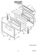 DOOR PARTS, OPTIONAL PARTS (NOT INCLUDED) Diagram and Parts List for TGS326TD1  Estate Range