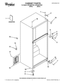 CABINET PARTS Diagram and Parts List for W8TXEGFYQ01  Whirlpool Refrigerator