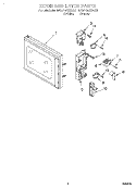 DOOR AND LATCH Diagram and Parts List for MC8130XAB0  Whirlpool Wall Oven
