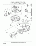 PUMP AND MOTOR PARTS Diagram and Parts List for KUDS50SVSS3  KitchenAid Dishwasher