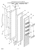 FREEZER DOOR Diagram and Parts List for KSSC48FJS00  KitchenAid Refrigerator