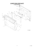 LOWER OVEN DOOR Diagram and Parts List for KEBI270SBL1  KitchenAid Wall Oven