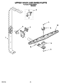 UPPER WASH AND RINSE PARTS Diagram and Parts List for KUDL02FRSS2  KitchenAid Dishwasher