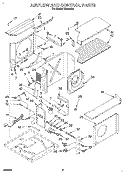 AIR FLOW AND CONTROL Diagram and Parts List for X24004A0  Roper Air Conditioner