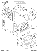 SECTION Diagram and Parts List for LER8858EZ2  Whirlpool Dryer