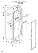 FREEZER DOOR Diagram and Parts List for GD22SFXHS03  Whirlpool Refrigerator