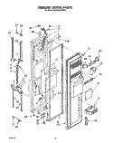 Part Location Diagram of 1115239 Whirlpool Freezer, Door Panel (Toast)