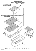 SHELF PARTS, OPTIONAL PARTS Diagram and Parts List for CTB1821VRW00  Whirlpool Refrigerator