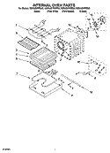 INTERNAL OVEN PARTS Diagram and Parts List for KERA807PBL02  KitchenAid Range