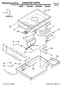 COOKTOP PARTS, OPTIONAL PARTS Diagram and Parts List for KECC507RSS02  KitchenAid Cooktop