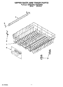 UPPER RACK AND TRACK PARTS Diagram and Parts List for KUDC03ITBS2  KitchenAid Dishwasher