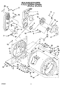 BULKHEAD PARTS Diagram and Parts List for LGQ9508PW0  Whirlpool Dryer