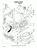 CABINET PARTS Diagram and Parts List for 7MWGD1705YM0  Whirlpool Dryer