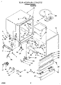 TUB ASSEMBLY Diagram and Parts List for TUD7005Y1  Whirlpool Dishwasher