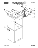 TOP AND CABINET, LITERATURE/OPTIONA Diagram and Parts List for RAL6245BL0  Whirlpool Washer