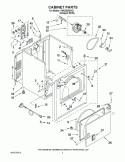 CABINET PARTS Diagram and Parts List for YWED5200VQ1  Whirlpool Dryer
