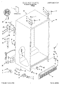 CABINET, LITERATURE Diagram and Parts List for 3XARG478F01  Whirlpool Refrigerator