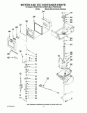 MOTOR AND ICE CONTAINER PARTS Diagram and Parts List for KFIS27CXMS3  KitchenAid Refrigerator