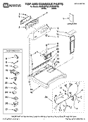 TOP AND CONSOLE PARTS Diagram and Parts List for MGD6400TQ0  Maytag Dryer