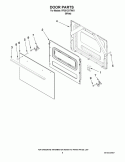 DOOR PARTS Diagram and Parts List for RF301OXTW01  Whirlpool Range