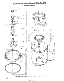 AGITATOR, BASKET AND TUB Diagram and Parts List for LA5668XSW1  Whirlpool Washer