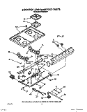 COOKTOP AND MANIFOLD, LIT/OPTIONAL Diagram and Parts List for SF3000EWW1  Whirlpool Range