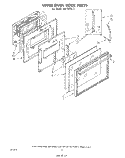 UPPER OVEN DOOR Diagram and Parts List for RB170PXL2  Whirlpool Wall Oven