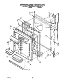 REFRIGERATOR DOOR Diagram and Parts List for KTRS20KXAL20  KitchenAid Refrigerator