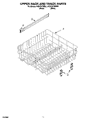 UPPER RACK AND TRACK PARTS Diagram and Parts List for KUDC01TMBL1  KitchenAid Dishwasher
