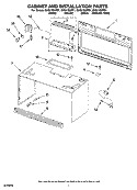 CABINET AND INSTALLATION PARTS Diagram and Parts List for GH6178XPB1  Whirlpool Microwave