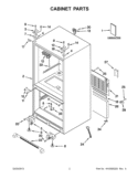 Part Location Diagram of W10517966N Whirlpool TECH SHEET