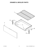 DRAWER & BROILER PARTS Diagram and Parts List for IGS426AS0  Inglis Range