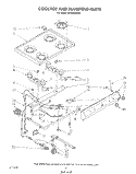 COOK TOP AND MANIFOLD , LITERATURE Diagram and Parts List for SF3004SRW5  Whirlpool Range