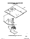 COMPONENT SHELF AND LATCH Diagram and Parts List for KEBI171WBL2  KitchenAid Wall Oven