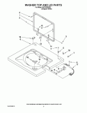 WASHER TOP AND LID PARTS Diagram and Parts List for WGT3300SQ2  Whirlpool Washer Dryer Combo