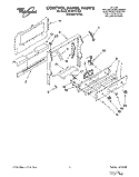 CONTROL PANEL Diagram and Parts List for SF367PEYQ8  Whirlpool Range