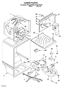 LINER Diagram and Parts List for RT18AKXKQ00  Roper Refrigerator