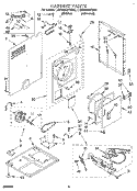 CABINET Diagram and Parts List for LGR3622BN0  Whirlpool Dryer