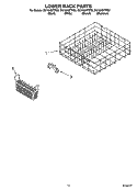 LOWER RACK PARTS, OPTIONAL PARTS (NOT INCLUDED) Diagram and Parts List for DU1050XTPB3  Whirlpool Dishwasher