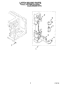 LATCH BOARD Diagram and Parts List for MT4210SKQ0  Whirlpool Microwave