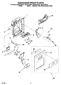 Part Location Diagram of 2318500B Whirlpool Front Cover Assembly (Includes
