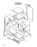 OVEN Diagram and Parts List for RB160PXYQ2  Whirlpool Wall Oven