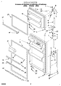DOOR Diagram and Parts List for 3ET16NKXDG00  Whirlpool Refrigerator