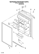 REFRIGERATOR DOOR PARTS Diagram and Parts List for IR2MHMXRS03  Whirlpool Refrigerator