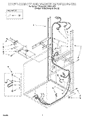 DRYER SUPPORT AND WASHER HARNESS Diagram and Parts List for LTE6234DQ1  Whirlpool Washer Dryer Combo
