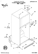 CABINET Diagram and Parts List for ET16JMXDN02  Whirlpool Refrigerator