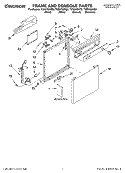 FRAME AND CONSOLE PARTS Diagram and Parts List for TUD6700KB0  Estate Dishwasher