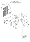 AIR FLOW Diagram and Parts List for 6ED25DQXFB01  Whirlpool Refrigerator
